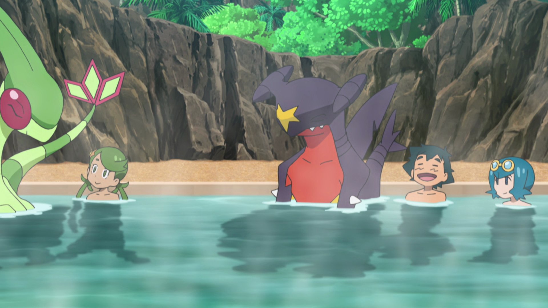 アニメ ポケットモンスター 公式 Sur Twitter 本日9 9は 温泉の日 アニポケ 第64話で登場したホウエン地方のフエンタウンは 温泉地 サトシとゴウ 第7話で友だちになったホウジやポケモンたちも温泉でリラックス はあ ごくらく ごくらく T