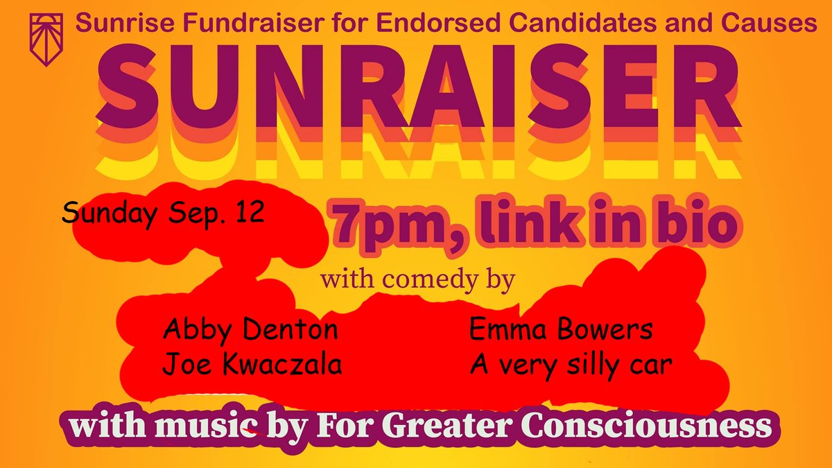 sunrisemvmtpgh's tweet image. Come hang out w/us and our funny friends this Sunday at 7pm!

All proceeds will benefit the campaigns of @AnitaPrizio &amp;amp; @ConnorMulvaney, who are running for local office to make Western PA more sustainable &amp;amp; just.

facebook.com/events/8289138…