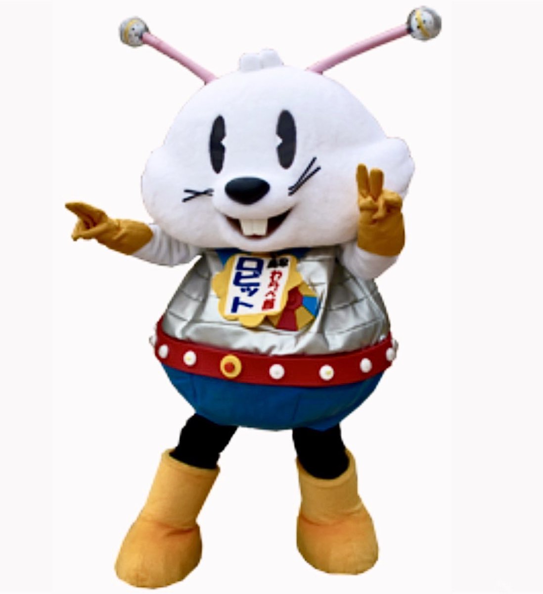 mondomascots's tweet image. Robbit the robot rabbit is the mascot of Japan’s Warabekan Toy Museum.