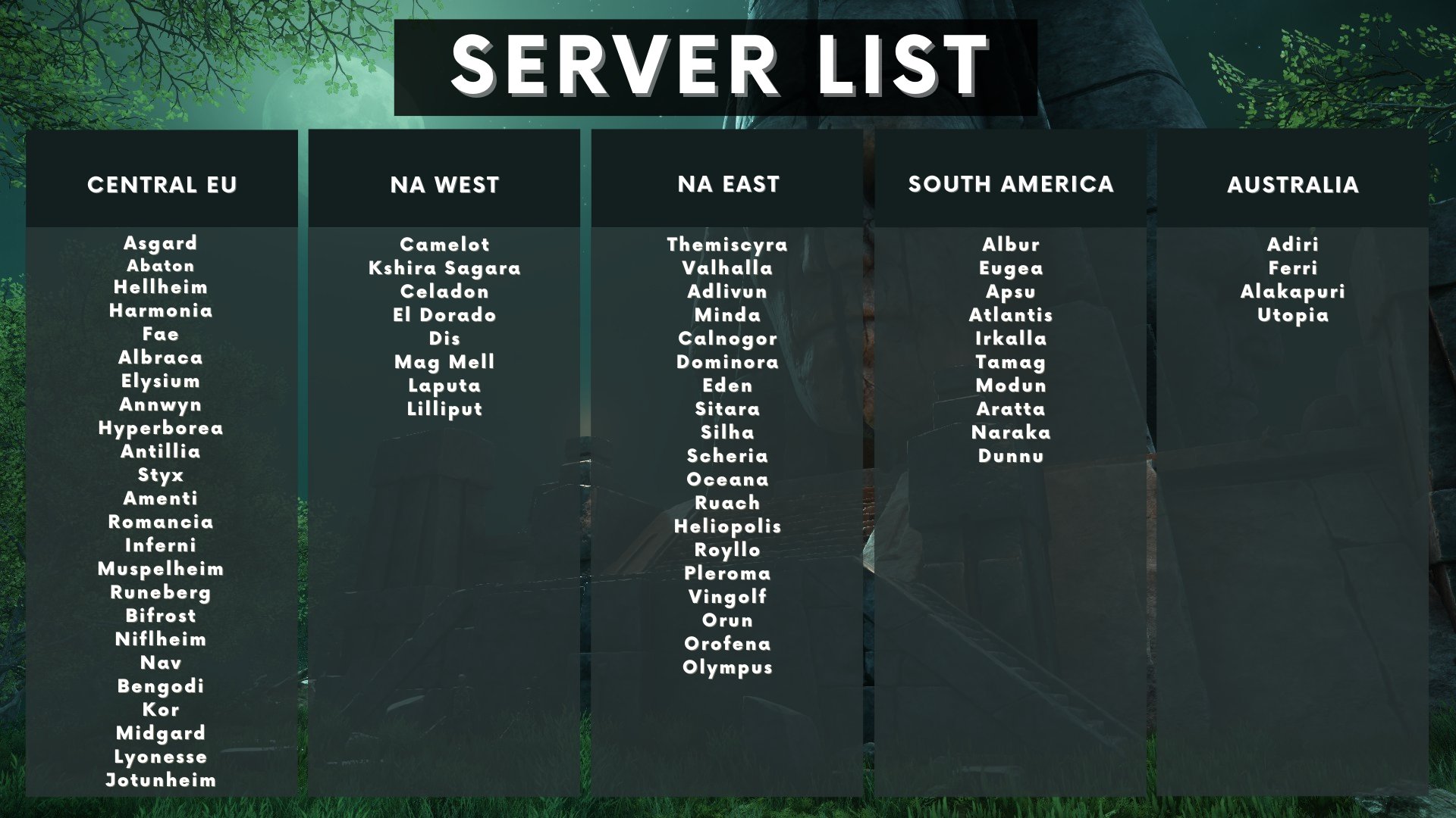 Server Status  New World - Open World MMO PC Game