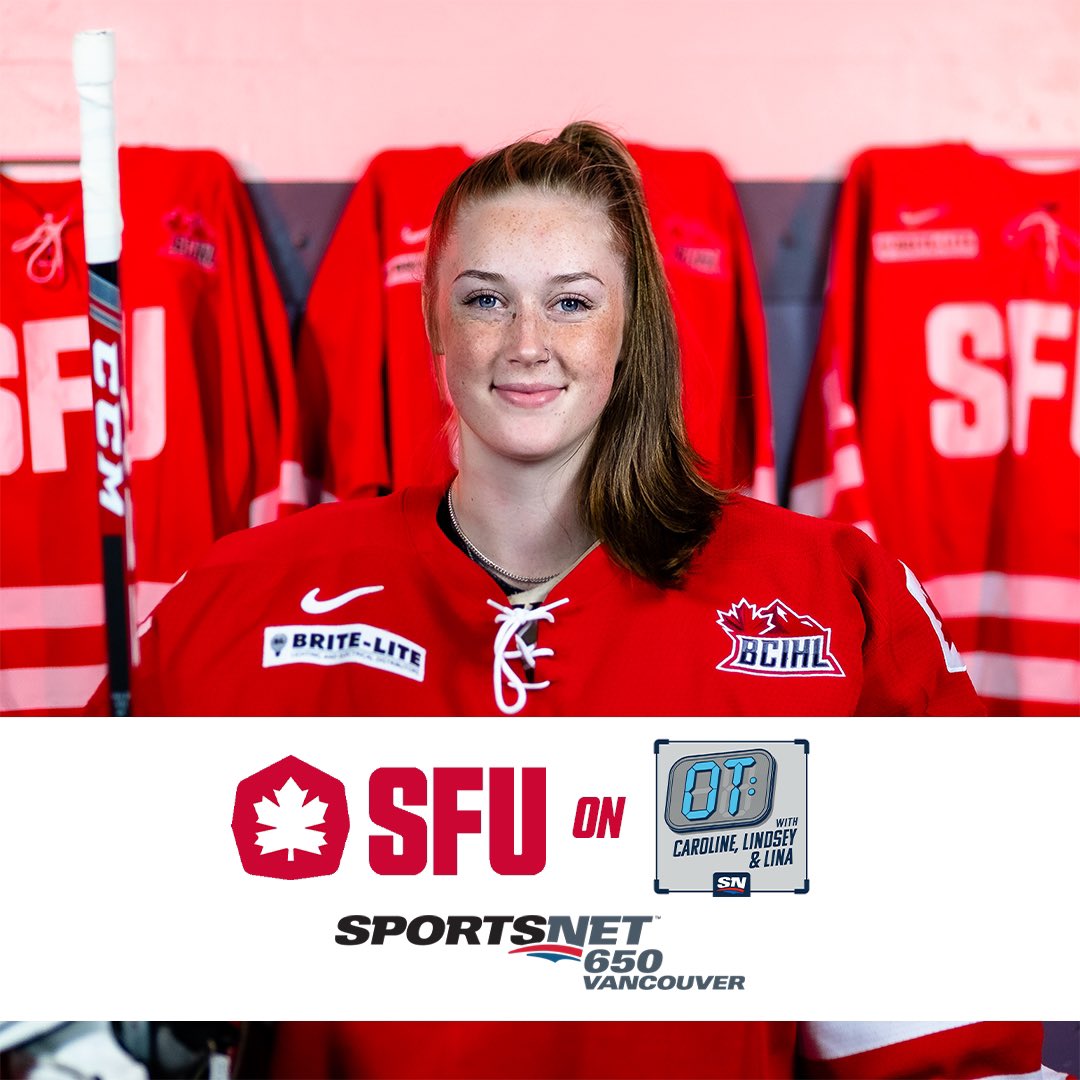 ICYMI 👀

SFU Goaltender Kayla Munro (<a href="/goalie_kayla/">Kayla Munro</a>) joined OT with Caroline, Lindsey &amp; Lina to talk about her experiences and journey in becoming the <a href="/bcihl/">British Columbia Intercollegiate Hockey League</a>’s first female athlete.

LISTEN: youtu.be/1Ah2jNPzyQA
