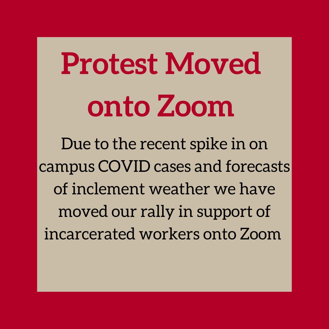 SocialistsWM's tweet photo. Join us tomorrow on Zoom for our rally in support of incarcerated workers using the code 932 9710 6391 
Hope to see you there! https://t.co/ryzgCRevw4