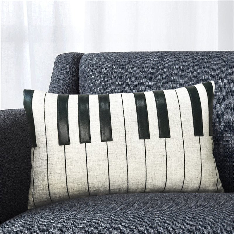 Yoongi: If his personality was made into pillow, then I think he would be this sleak and sophisticated Piano printed pillow! The slightly worn out look of the fabric of the white keys contrasts with leather like fabric of the black keys gives it textures!   #BTSARMY    @BTS_twt