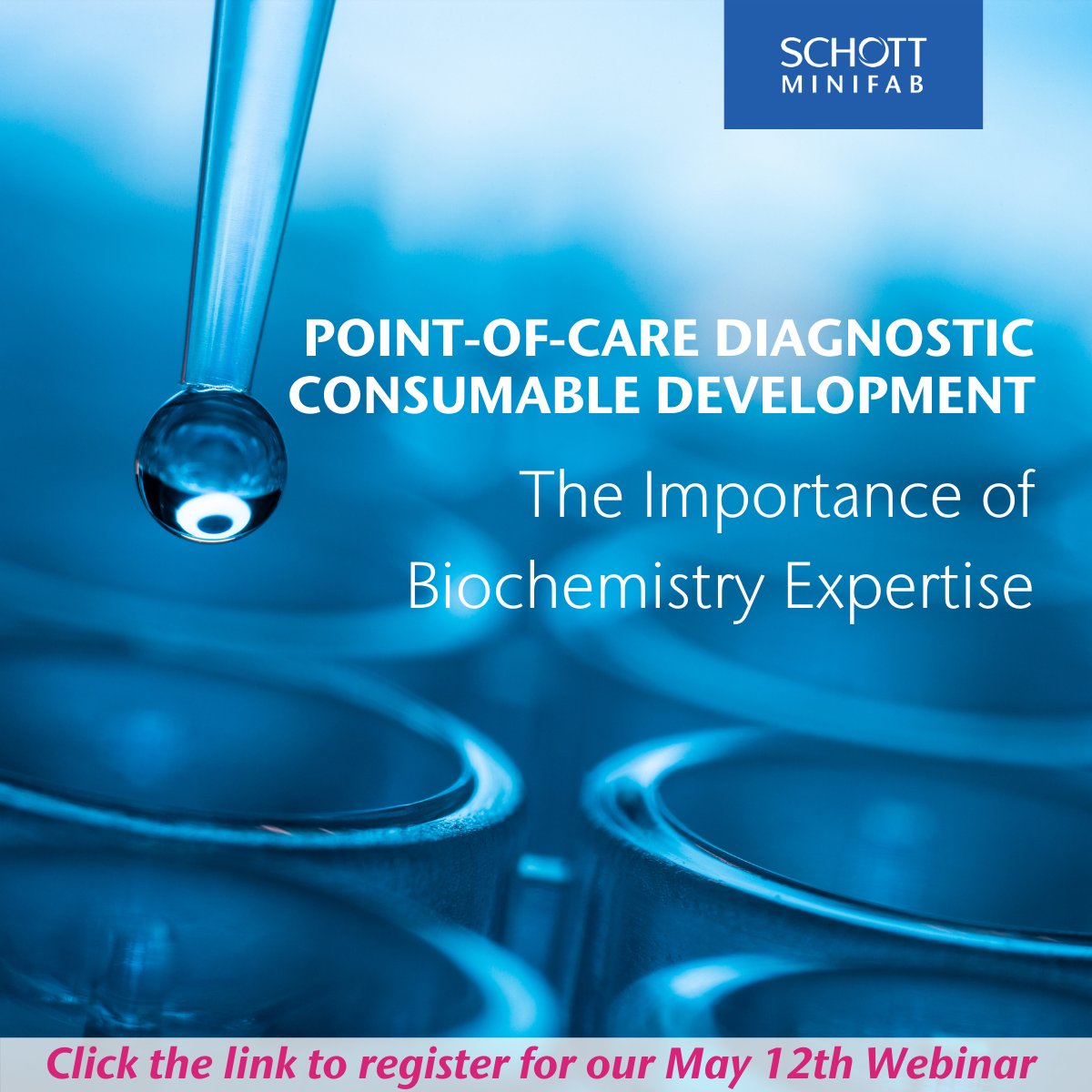 Minifab_'s tweet photo. This Week! Last chance to register for  our 12 May Webinar. We are excited to demonstrate how biochemistry expertise is paramount to the success of PoC diagnostic consumable development. Link to register: https://t.co/HkRYeNskfN
#microfluidics #diagnostic #pointofcare https://t.co/EOwK4pvTBf
