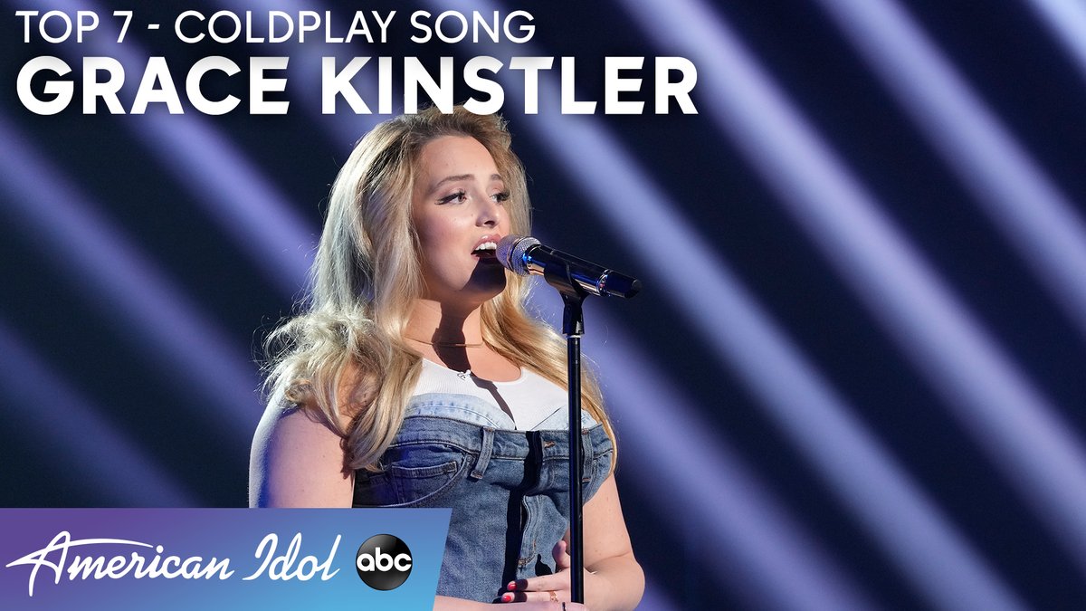 AmericanIdol's tweet photo. "𝐅𝐢𝐱 𝐘𝐨𝐮" by @coldplay 𝘱𝘦𝘳𝘧𝘰𝘳𝘮𝘦𝘥 𝘣𝘺 @GraceKinstler

𝐖𝐀𝐓𝐂𝐇: https://t.co/vajrANoffY

#AmericanIdol #ColdplayNight https://t.co/JFGigm3SmS