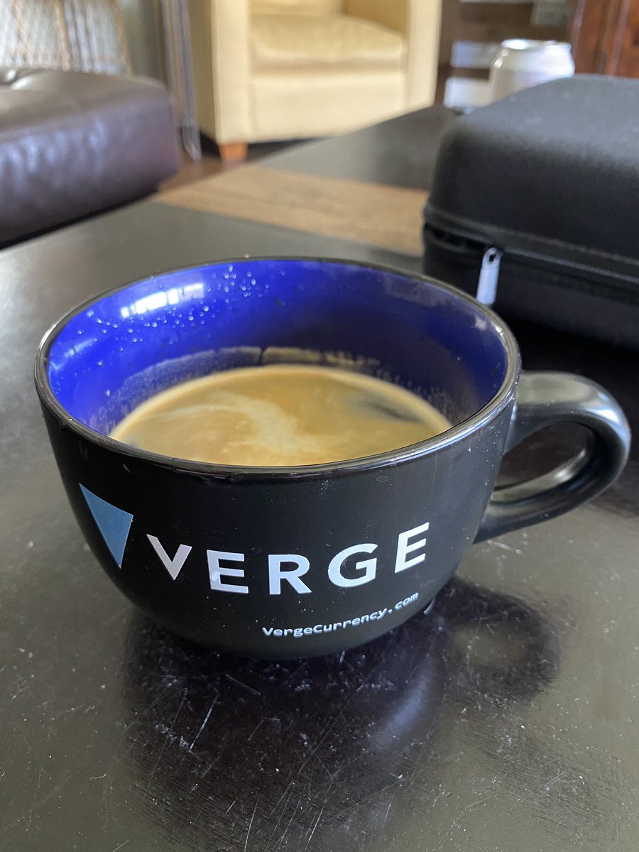 Fueling up for the 🚀 ride! $XVG #XVG #Vergecurrency #VergeFam #VergePay #fueledbyverge ☕️ 😎