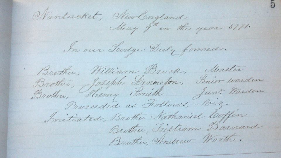 A well done copy from the Secretary's Minutes of the First Communication.