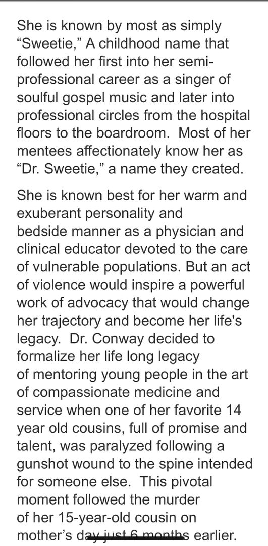 Introducing #SpotlightSundays: Where we recognize an individual and their contributions to IAmAbel Foundation. Who better to start with than our founder and board president--Dr. LaMenta "Sweetie" Conway! Swipe to read

Read full post on Dr. Conway at iamabel.org/founder