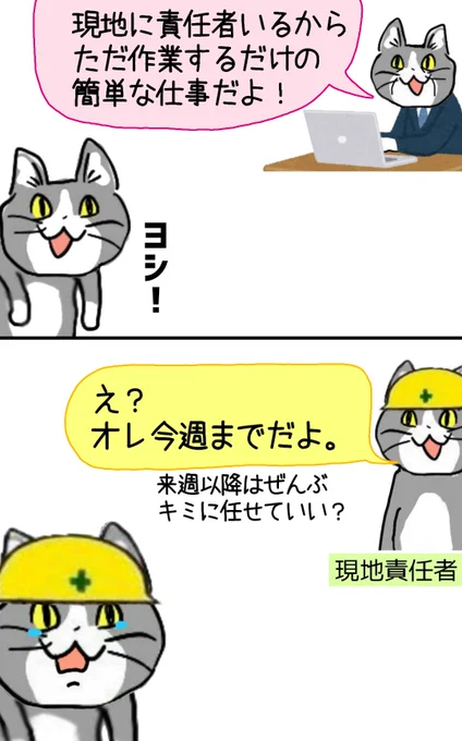 簡単な仕事に見せかけて責任肩代わりさせる詐欺 #現場猫 