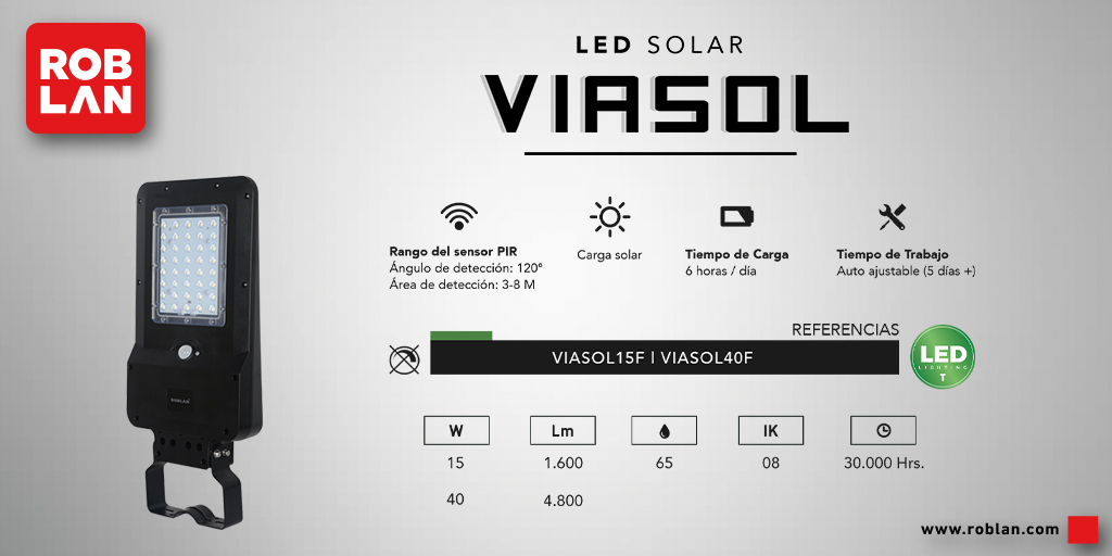 Roblan_EU's tweet photo. Decimos adiós al domingo con las #VIASOL, nominadas a los #PremiosAUNA💡 Luminarias viales alimentadas por #energía solar. ☀️
Descubre más en este post. 👇 ¡Y no te olvides de votarnos! @aunaelec
https://t.co/5VPETPsU6F
#ROBLAN #FamiliaROBLAN #LED #electricidadLED https://t.co/yu54vU0dtC