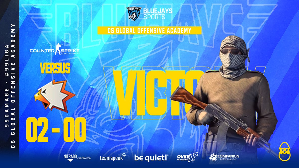 BLUEJAYS_Sports's tweet photo. [CSGO Academy]
We won our #99Liga Swiss Group match versus #BIRDCALL overall 02:00. Gg to them. #feelbue #wearefamily https://t.co/kLmLCcFh4p