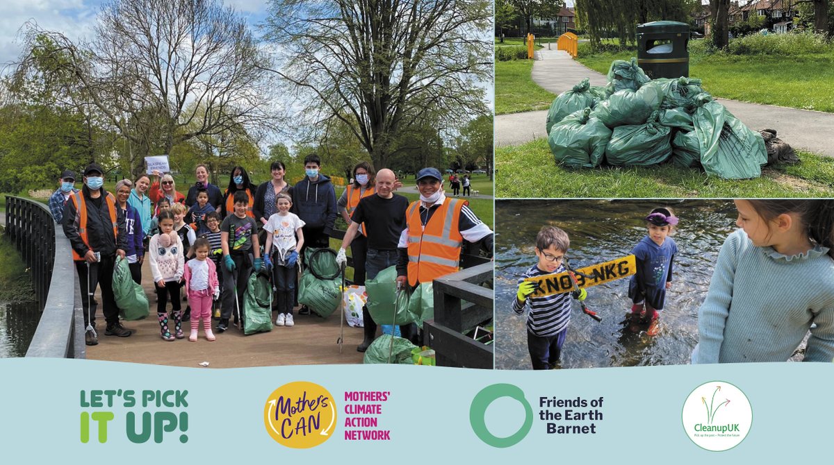 Lets_PickItUp's tweet image. What a glorious day litter picking at the #silkstream with @silkstreamers, @Barnet_FoE and @MothersCAN. A great bunch, a good clean up and lovely to see the little ones getting involved. Strangest find? A plastic Christmas tree with lights🎄socks🧦a scooter 🛴 + a license plate🚗