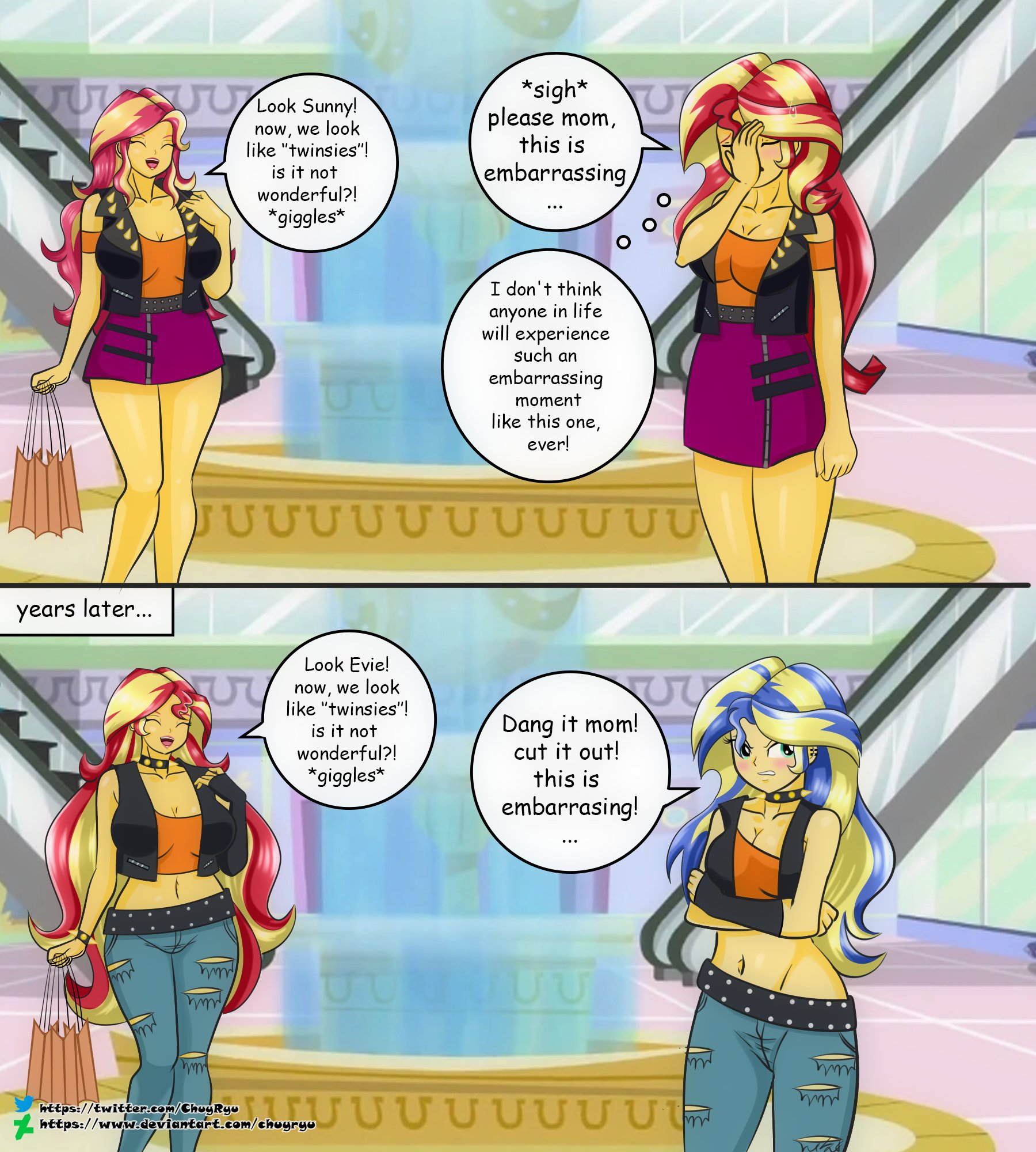 Chuy Ryu🔞 - COMMISSIONS OPEN on X: just an excuse to draw my  #EquestriaGirls OCs Sunset Shimmer's mother Summer Daydream and oldest  daughter Evening Glow. happy #MothersDay #DiaDeLasMadres  t.coKwxP4XEkEk  X