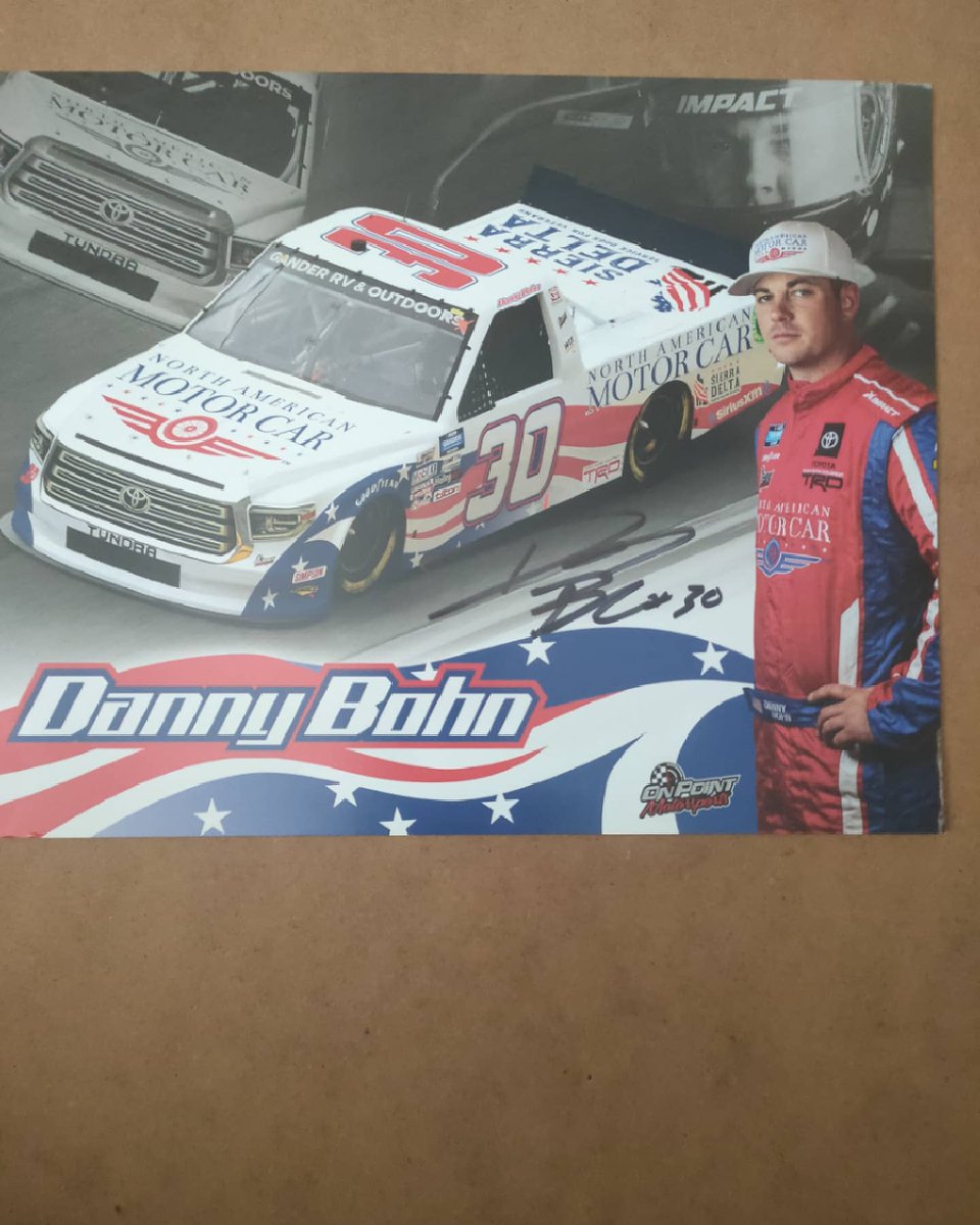Earlier this week I received these photos of @DBohn659 I wrote to American Motor Car and they sent me signed hero cards from 2019, 20 & 21. Absolutely buzzing to add these to my collection. Very happy with this. Thanks Danny!