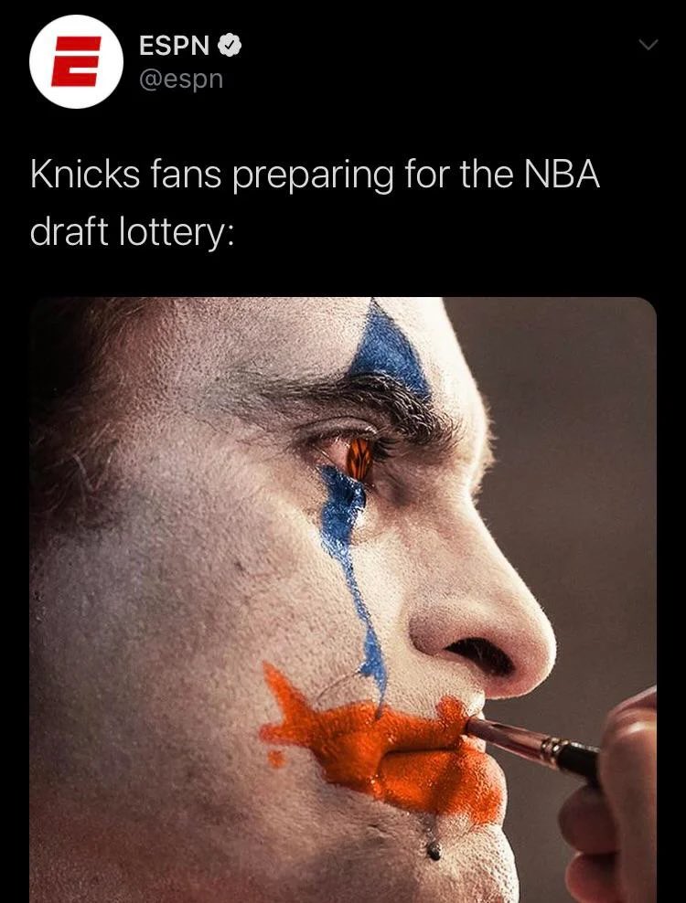 ESPN, where the Knicks jokes at now, you dusty bitches?