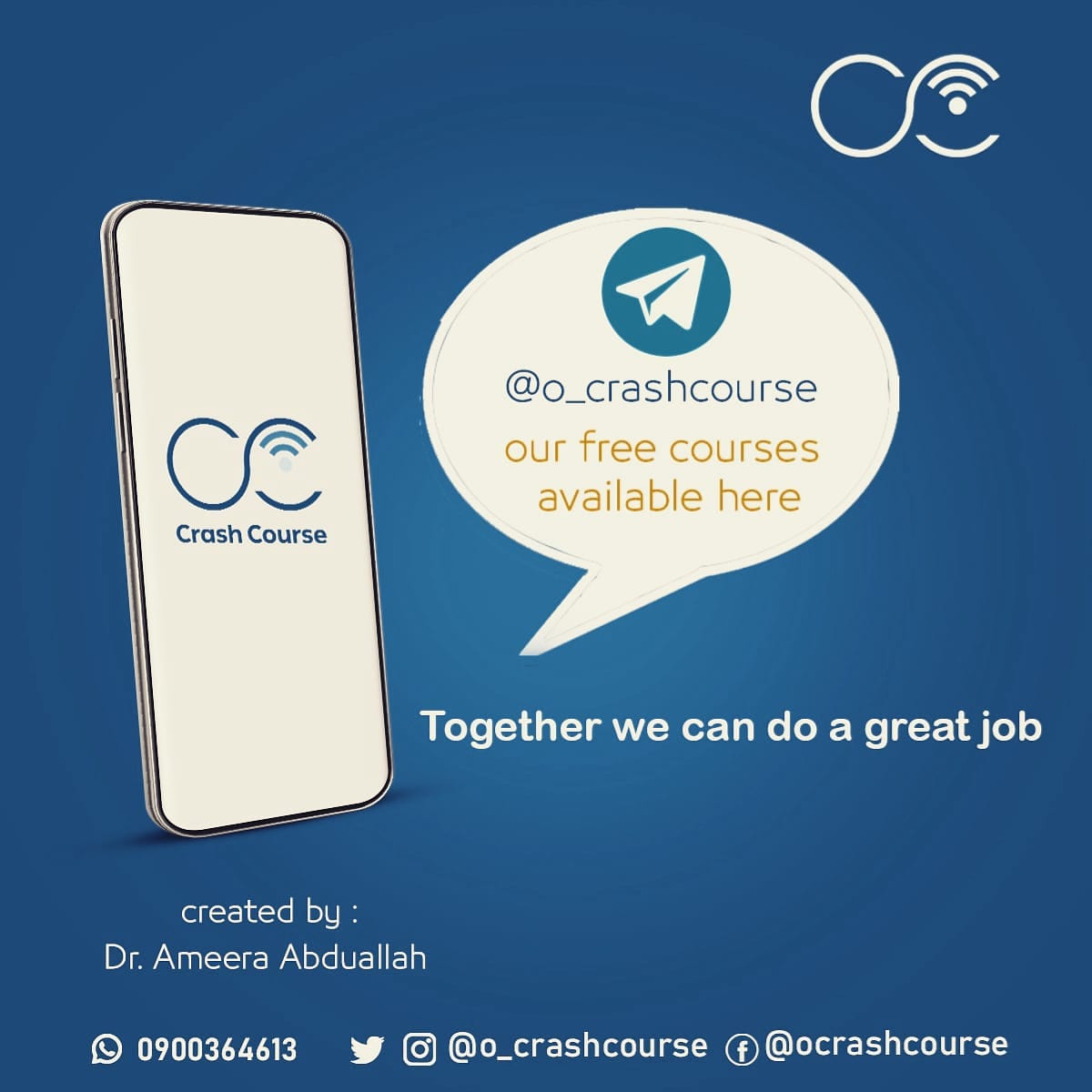 o_crashcourse's tweet image. ووصلت مفآجأتنا ..🔥
رابط القناة 😍
t.me/o_crashcourse

••Together we can do a great job••

#o_crash_course..🌹