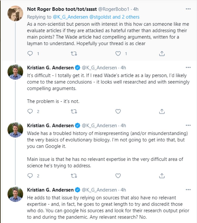 I must say it,  @K_G_Andersen never ends to surprise me with his compelling arguments... If you want to figure out why Wade is wrong you can Google it 