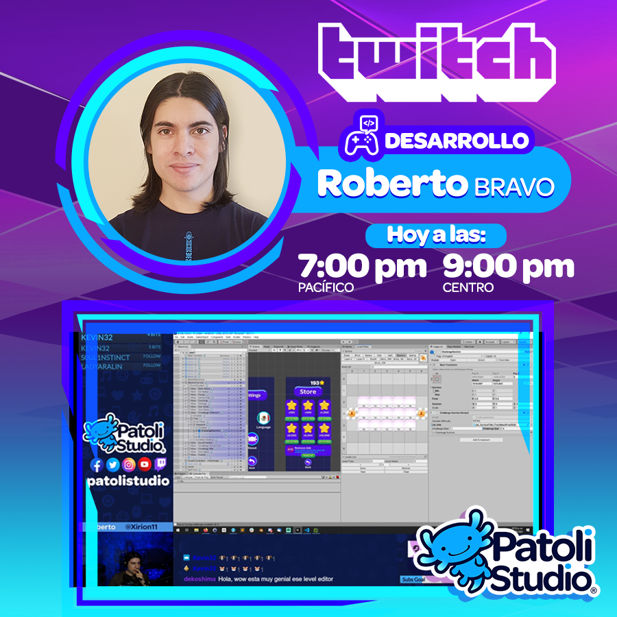 PatoliStudio's tweet photo. ¡Continuamos con el desarrollo de #OliPop! 🖥️
Mírenos y comenten en #twitch a las 7 PM hora del pacifico o 9 PM. 🕹️
https://t.co/xpjQtGrlij
-
#gamedev #Videojuegos #iindiegame #indiegamedev #streaming #livestream #PatoliStudio #games #GameDevelopment https://t.co/4N83Cf0mCt