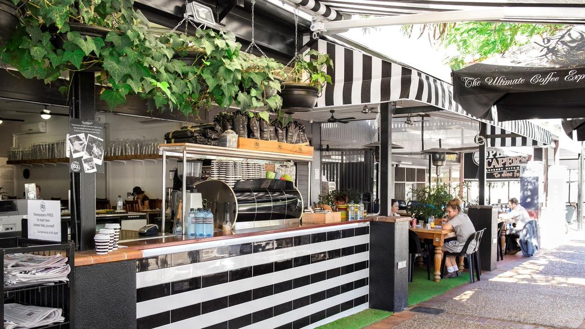 In Brisbane there is a chain of like, 40 cafes called Cafe 63, named because their first location was at 63 Racecourse Road in Hamilton. They all have this snazzy black and white stripe decor.