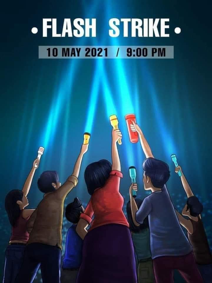 SuSu85778602's tweet photo. We are going to celebrate the Flash Strike 🔦🔦 together with the Milk Tea Alliance Countries on May 10 again in order for the revolution to the darkest night.The youths who led the former Flash Strike urged all of us to take part in the Strike again.
Please stay safe. https://t.co/KT0yV5XWAd