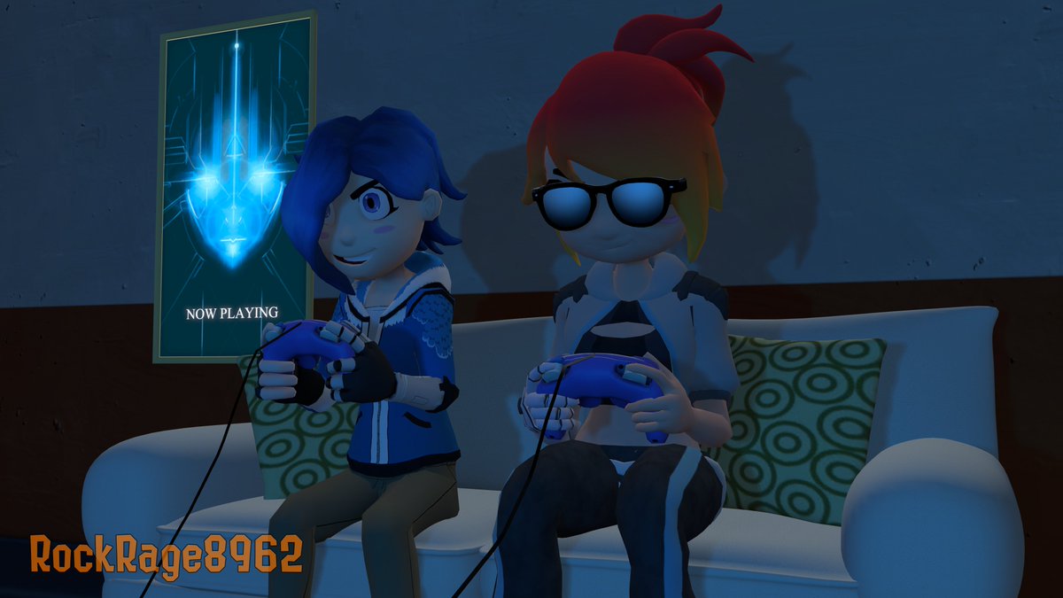 I know I said I would be taking a break, and I am, but to tide you all over, I decided to share this with you all.
#SMG4 Two Gamer Girls having a late night Smash session. And yes, I ship these two together.