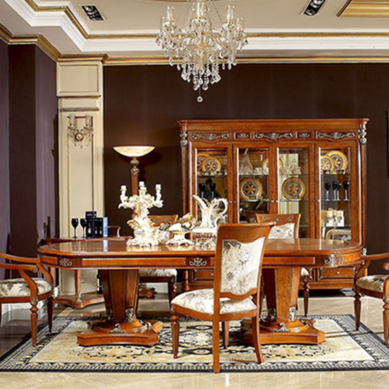 Luxury Modern Antique Classic Italian Dining Room Furniture With Wooden Dining Table 0029 empowers your business in an effective way. Every detail exhibits exquisite workmanship to accommodate your unique temperament and taste. #solidwooddiningtablesets #classicdiningroom