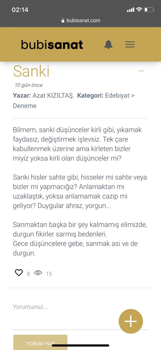 _azat13_'s tweet photo. Sanata dair her şey @bubisanat https://t.co/p5juwjXxIT