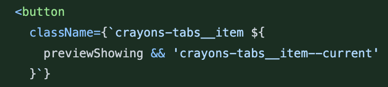 olore's tweet photo. @nickytonline @s_aitchison This is great. Wow! 

Can I ask a question? Will this result in `false` as a class when previewShowing is false? https://t.co/IK71GL2JRe