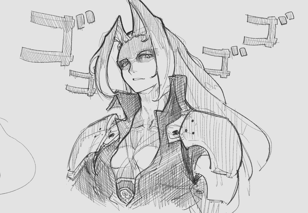 Aeyga_X's tweet photo. sephiroth sketch https://t.co/iLdWiSi6aU
