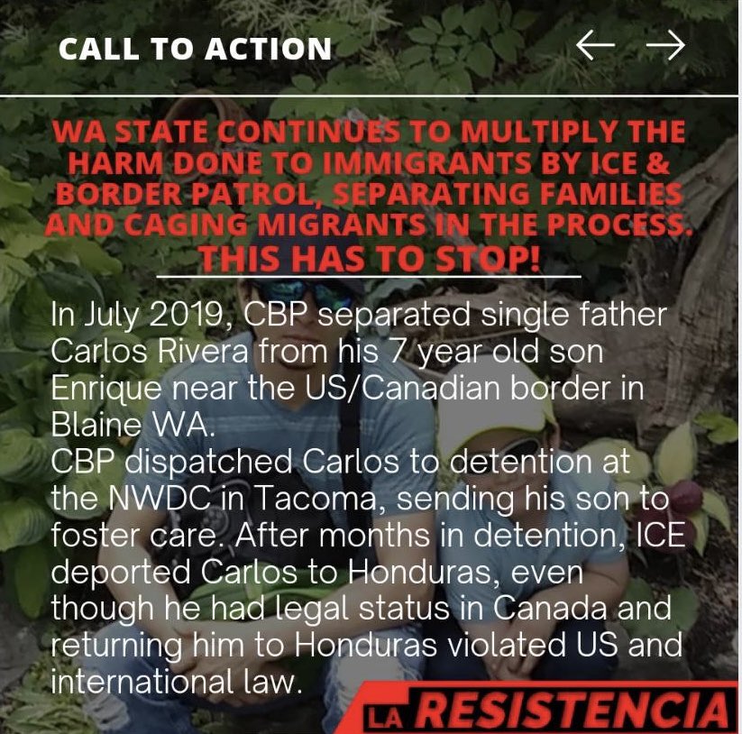 ResistenciaNW's tweet photo. WA State is complicit w/ @ICEgov in separating families @GovInslee  #reunitefamiliesnow give this child back to his father now! https://t.co/M3vMXrehiG