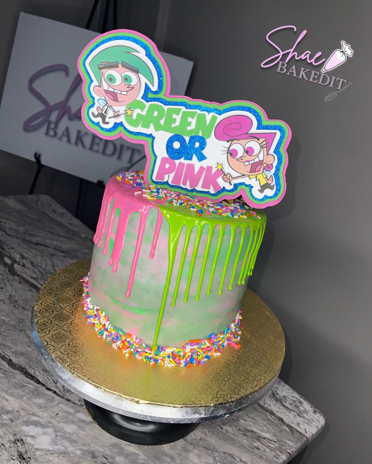 Shae💕 on Twitter: "Fairy Odd Parents🧚‍♀️ Gender Reveal!😍 It's The Cake  Topper For Me!🔥 Book Your Next Upcoming Event With ShaeBakedIt On  Instagram✨ https://t.co/D91m5GaaMX" / Twitter