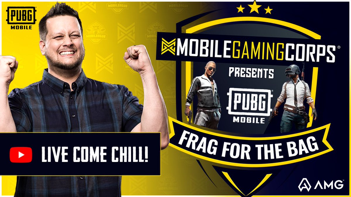 PowerbangGaming's tweet photo. We're about to Frag for the BAG! We've got an epic @Mgcmobile + @PUBGMOBILE hangout sesh with prizes coming to you live right now - swing through: https://t.co/xplLSWOGBo #mgcpartner #pubgmobilepartner https://t.co/JoYCHbRmx7