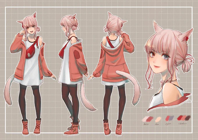#イラスト #referencesheet 風 