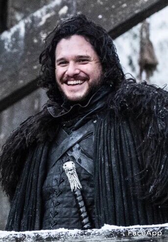 thread of game of thrones characters smiling using faceapp