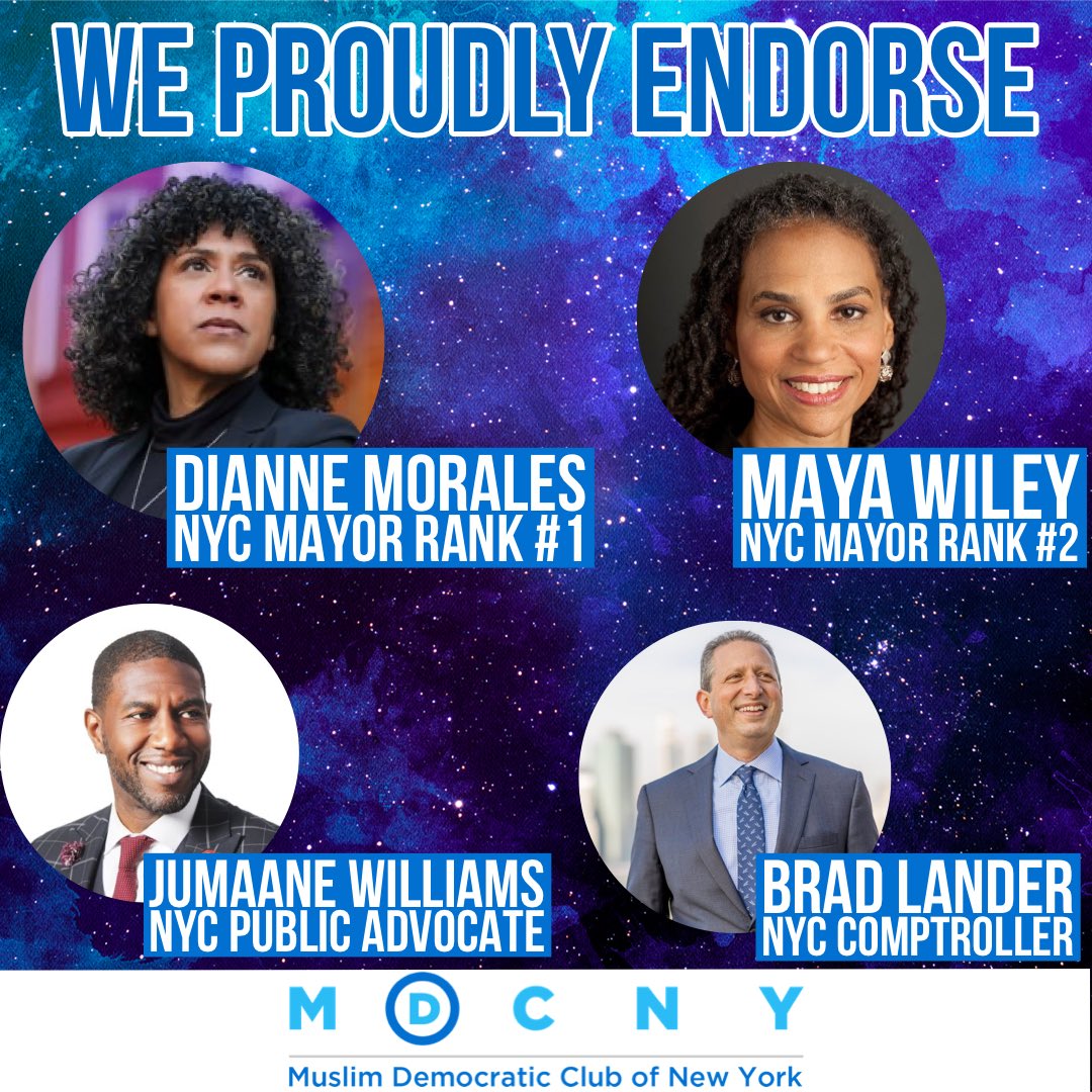 Our Citywide slate of endorsed candidates will lead with conviction and ensure that we continue to build a progressive #NYC for all! On June 22, we urge you to vote for our #UnityTicket! #MuslimDems #MuslimVote