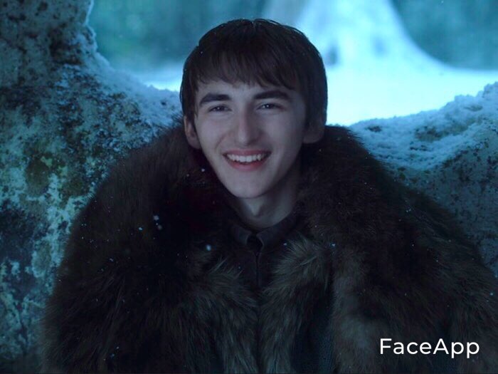 thread of game of thrones characters smiling using faceapp