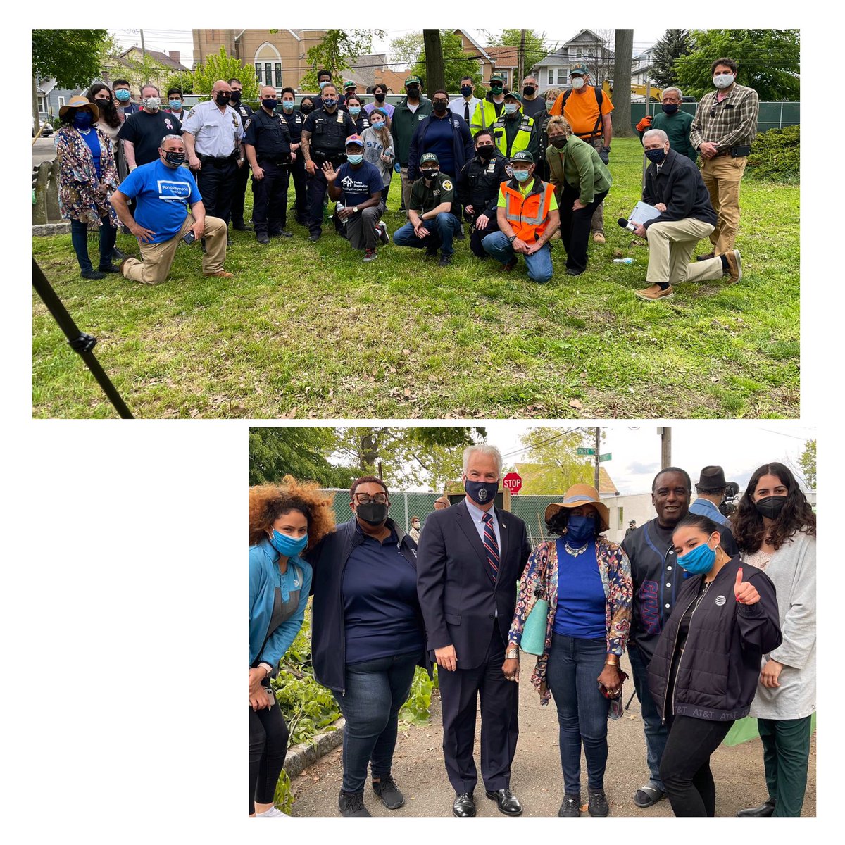 angels_candie's tweet photo. Building communities up one at a time! Making a difference & impacting our neighborhoods any way we can. #VeteransPark clean up 🧹@121Council @NYPD121Pct looking forward to the next project 💙 #communitybuildup #LifeAtATT #FirstResponders #StatenIsland https://t.co/8mQS5UUgoY