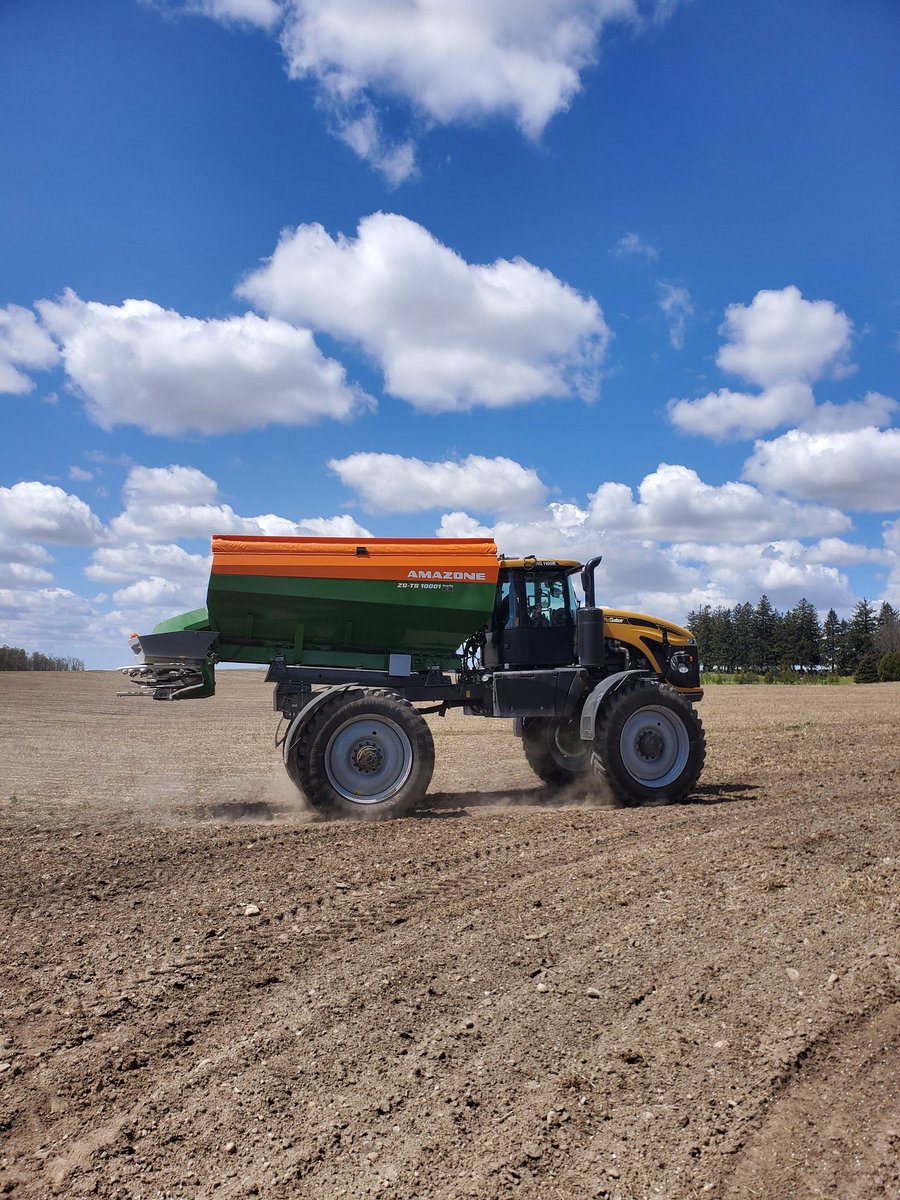 Blair Scott spinning on fertilizer with his new Amazon