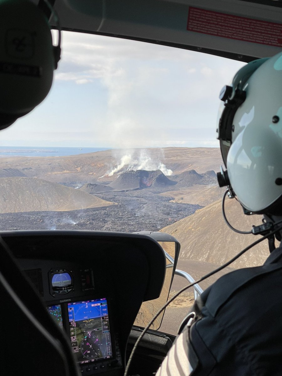 CCP_Galileo's tweet photo. A nice way of celebrating 3 years at @CCPGames – going on a helicopter tour to the volcano 🙌🙏🌋🚁 #ccplife https://t.co/OTPfEKdOUH