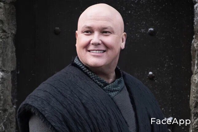 thread of game of thrones characters smiling using faceapp