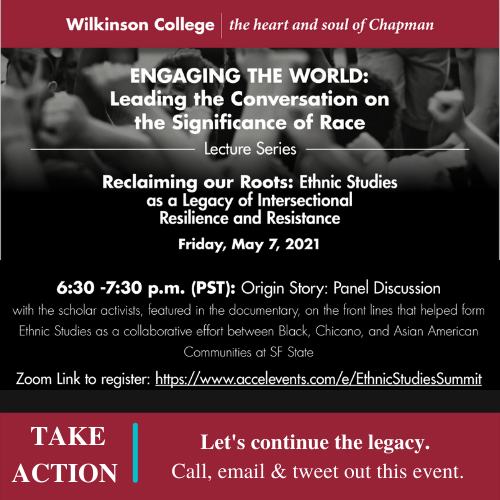 Origin Story Panel Discussion from the youth activists (now elders) on the front lines of starting <a href="/SFSU/">SF State</a> #EthnicStudies starting at 6:30pm PDT!  Grab a friend and join us!! chapman.zoom.us/j/93780522393