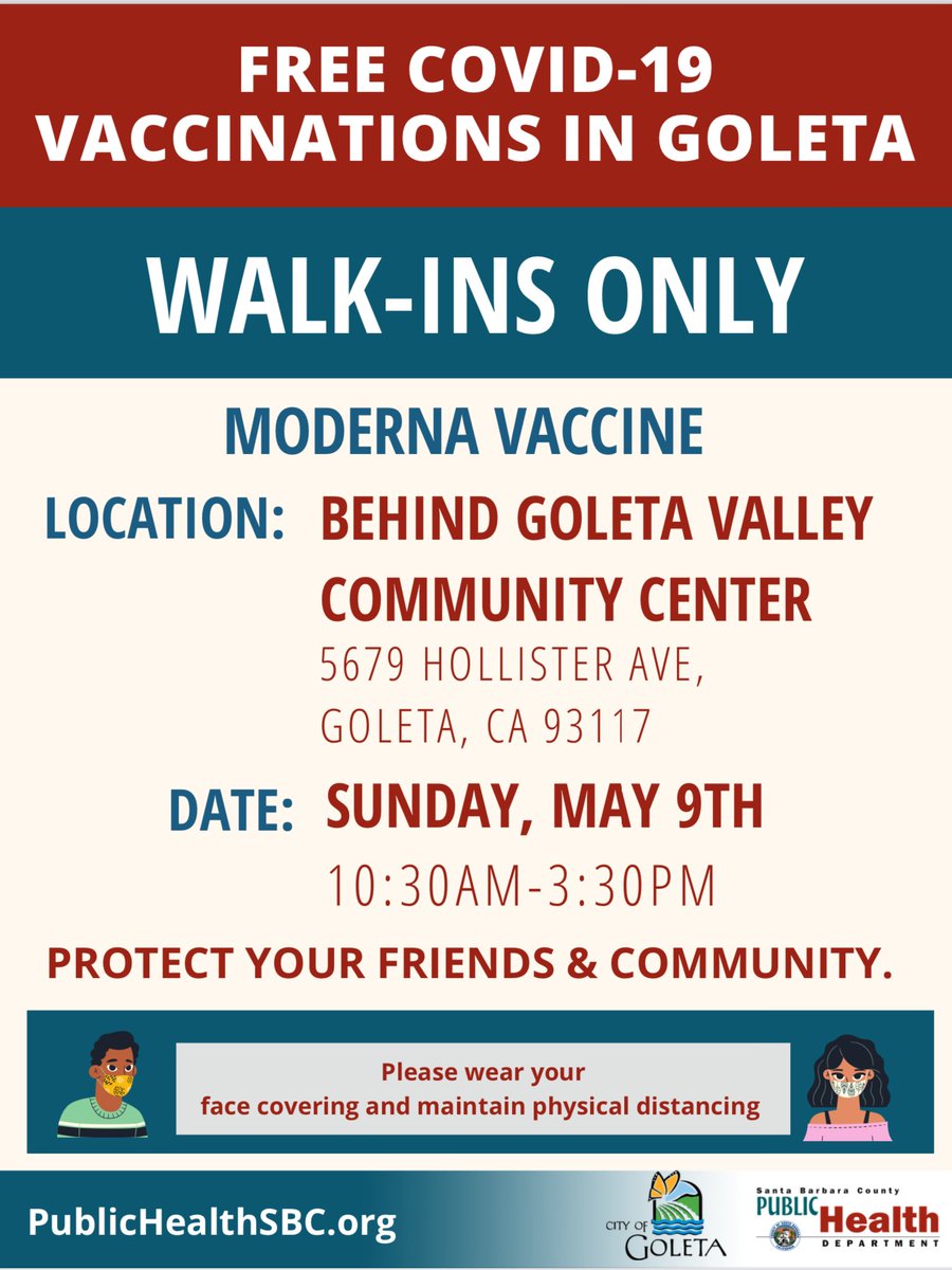goodlandtech's tweet photo. Free COVID-19 vaccinations in Goleta - https://t.co/fS2yAXyHol https://t.co/esJbKjyYe0