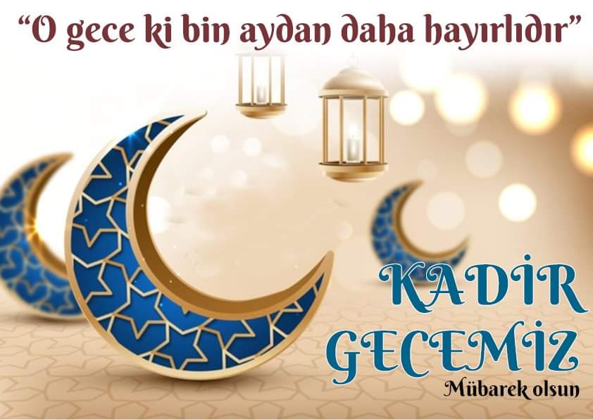 Bin aydan daha hayırlı mübarek Kadir Gecemizi en kalbi duygularımla kutlar, hayırlara vesile olmasını yüce Allah'tan niyaz eder, esenlikler dilerim. 

Rabbim tekrarına kavuştursun, Kadir Gecemiz mübarek olsun.

Memiş Çelik
Şereflikoçhisar Belediye Başkanı

#KadirGecesi