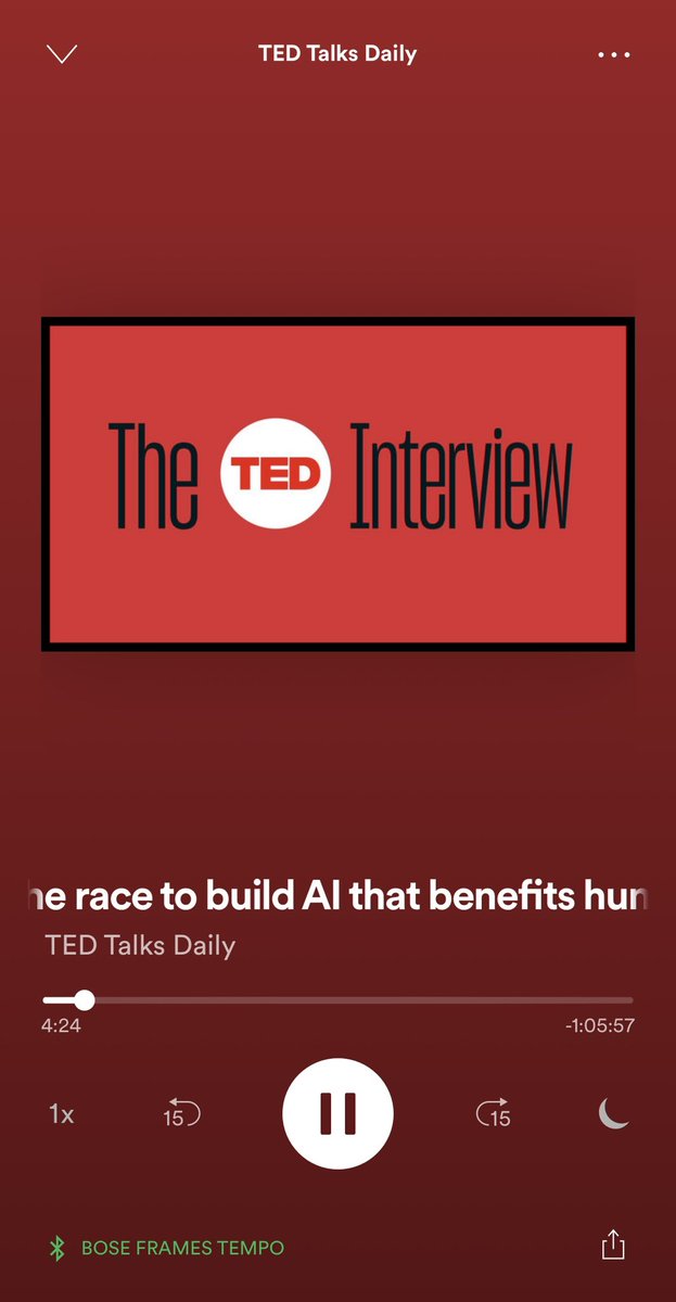PollyannaWW's tweet photo. “The race to build AI that benefits humanity!” Highly recommend this @TEDTalks interview podcast!! If you have the time 👍 #AI #thefuture #AIassistinghumanity #techtalk https://t.co/b6trXRc5gz