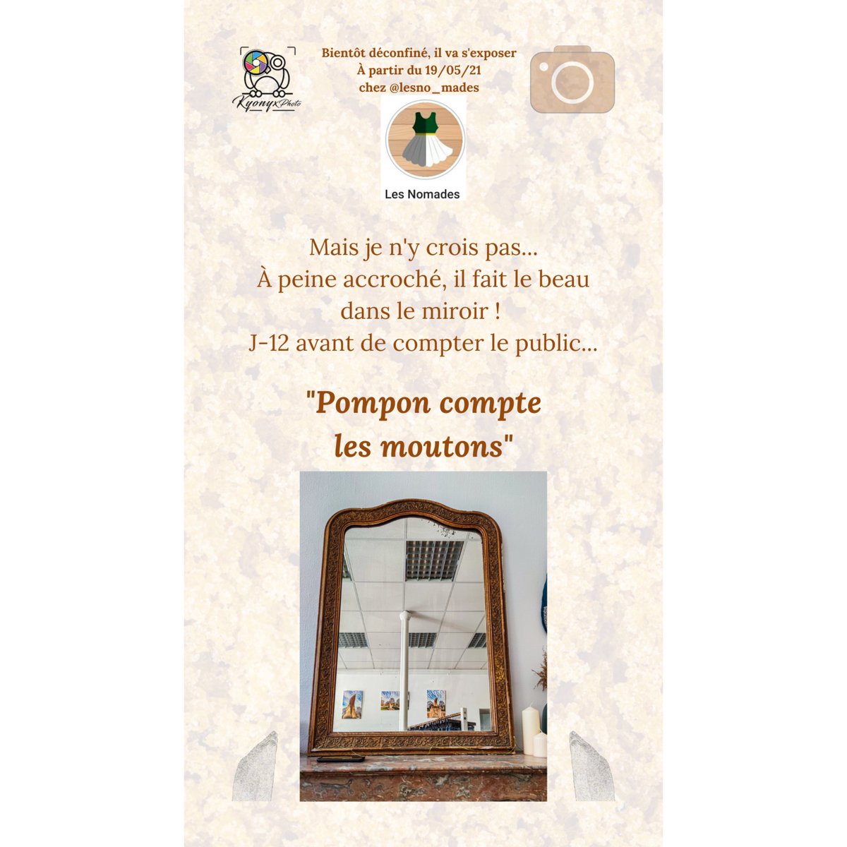 KyonyxPhoto's tweet photo. Exposition "Pompon compte les moutons"
il sera fier de s'exposer et vous accueillir au cœur du concept Lesno-mades dès son ouverture le mercredi 19/05/21.
Rdv au 5 rue Vaillant à Dijon, au dessus de notre cher Papilles - Épicerie

#pompon #ourspompon #dijon #justdijon https://t.co/JasmnpGZLx