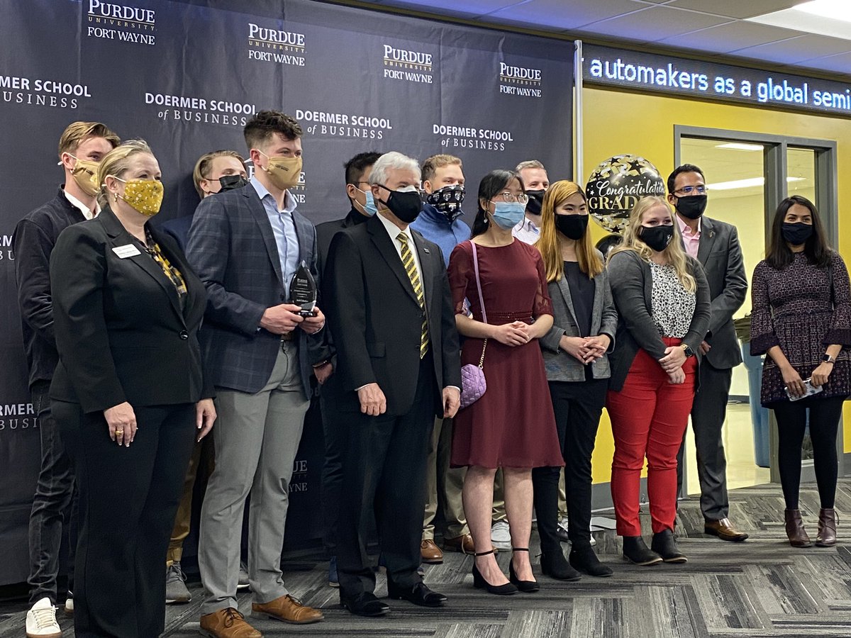 DSB’s students representing the <a href="/purduefw/">Purdue University Fort Wayne</a> Undergrad and MBA classes of 2020, 2021, and 2023 at the 2021 DSB Celebration #ittakesaherd