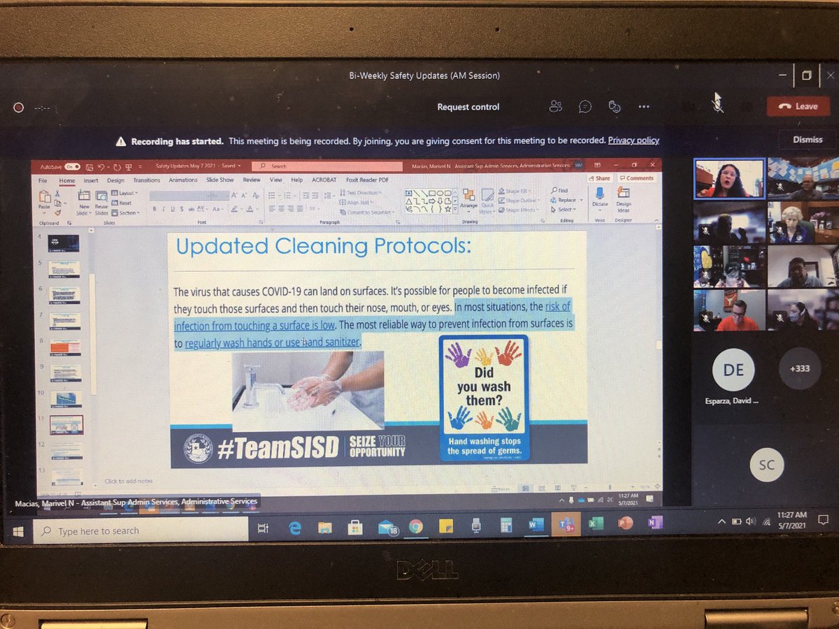 Always good information shared in our Safety Meetings 😷 #TeamSISD
