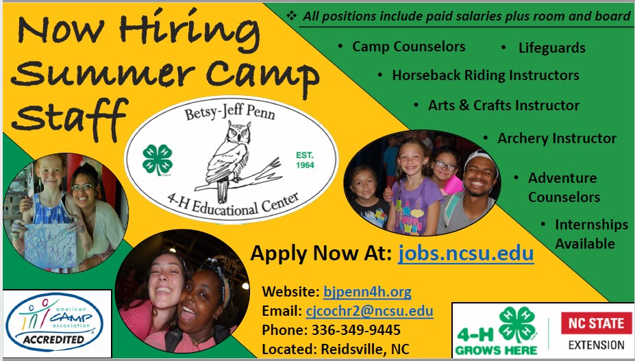 DurhamExtension's tweet photo. Great summer job opportunity working with our awesome 4-H kids! Learn more and apply here: https://t.co/rdgo30noBp https://t.co/eWTp6UItRc