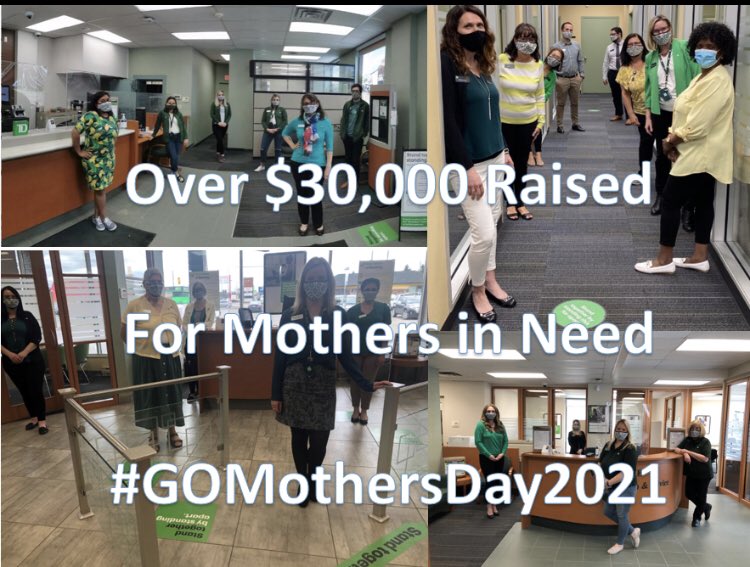 This year to celebrate Mother’s Day GO region <a href="/TD_Canada/">TD (Canada)</a>  donated over $30,000 to mothers who needed it most #GOMothersDay2021 <a href="/TaraLynnH_TD/">Tara-Lynn Hughes</a> <a href="/nancybisogno_TD/">Nancy Bisogno</a> <a href="/AmandaO_TD/">Amanda O'Sullivan</a> @CBroughton_TD @MichaelNitz_TD