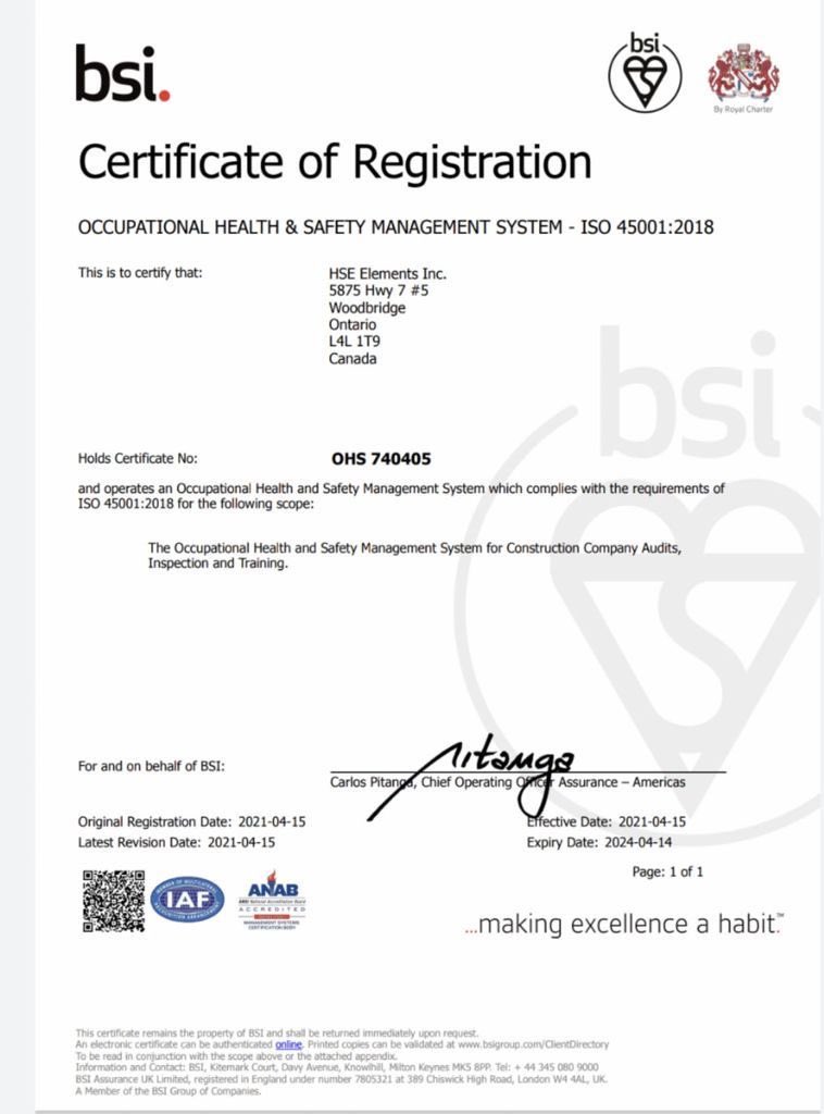 HseElements's tweet image. HSE Elements Inc is proud to announce that we are ISO 45001 certified 🙌🏻 
Thank you to all who helped make this happen @CGASoftware @ExecutiveHse @safetysquad 
#BSI #ISO45001 #training #safety #safetyculture #safetytraining #inspections #auditing #OHSmanagement